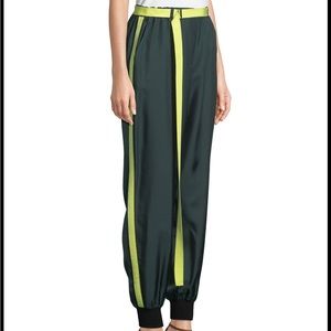 Robert Rodriguez Green Silk Joggers